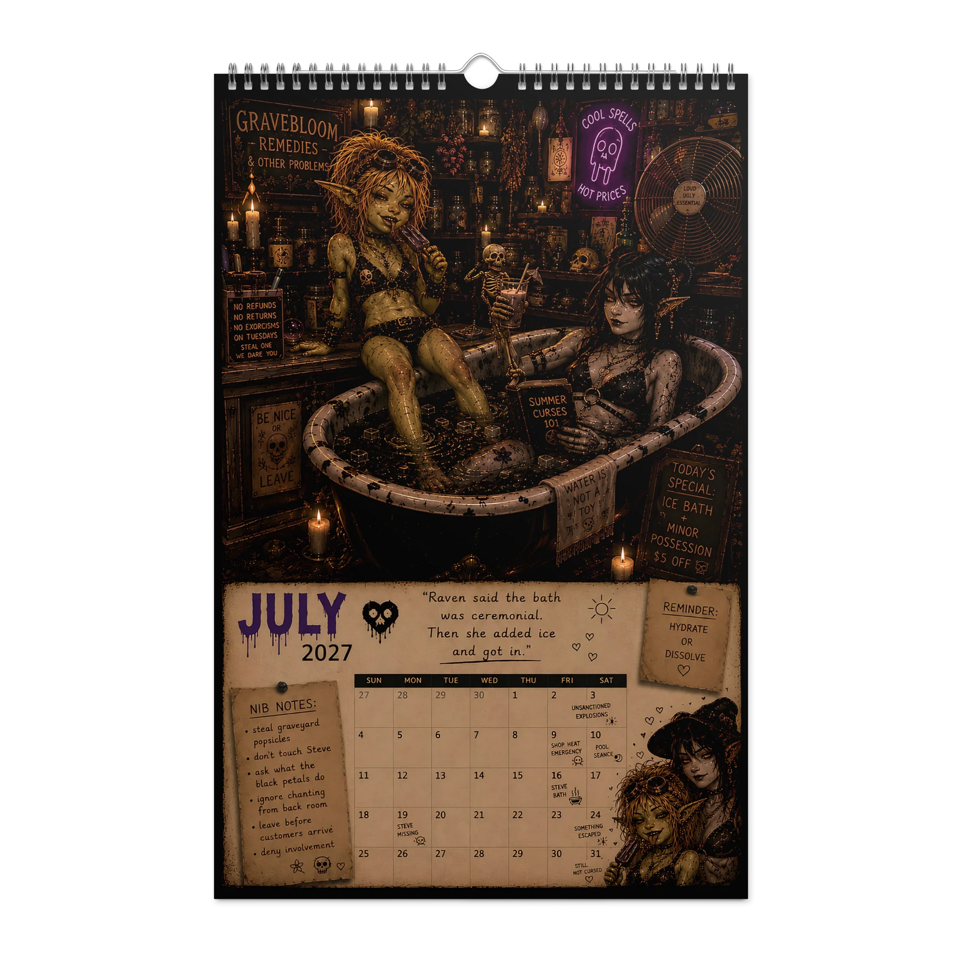 Nib 2027 Funny Hot Goblin Calendar product image (7)