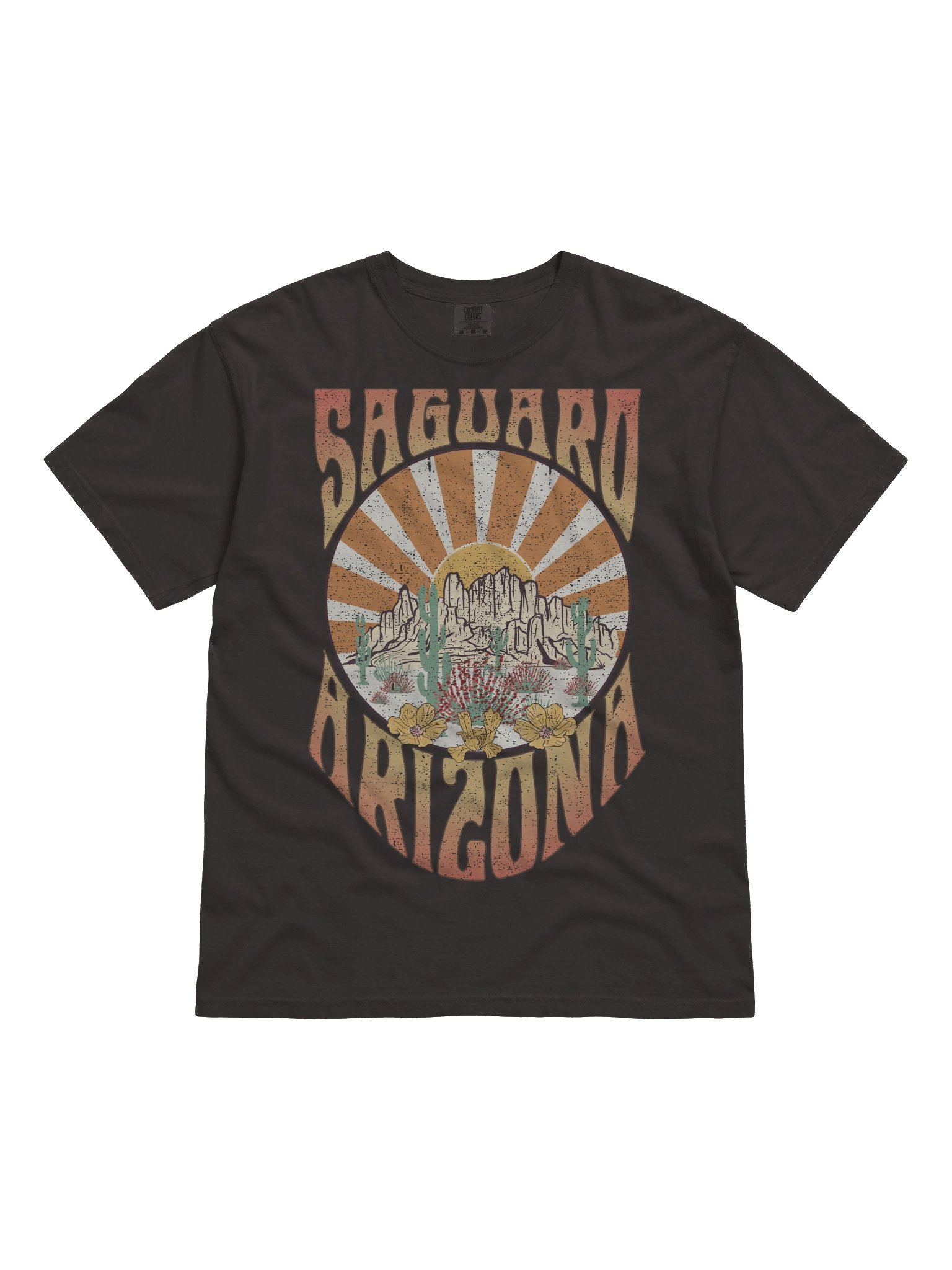 Saguaro Arizona Desert Shirt – Retro Southwest Cactus Landscape Vintage Graphic Tee product image (4)