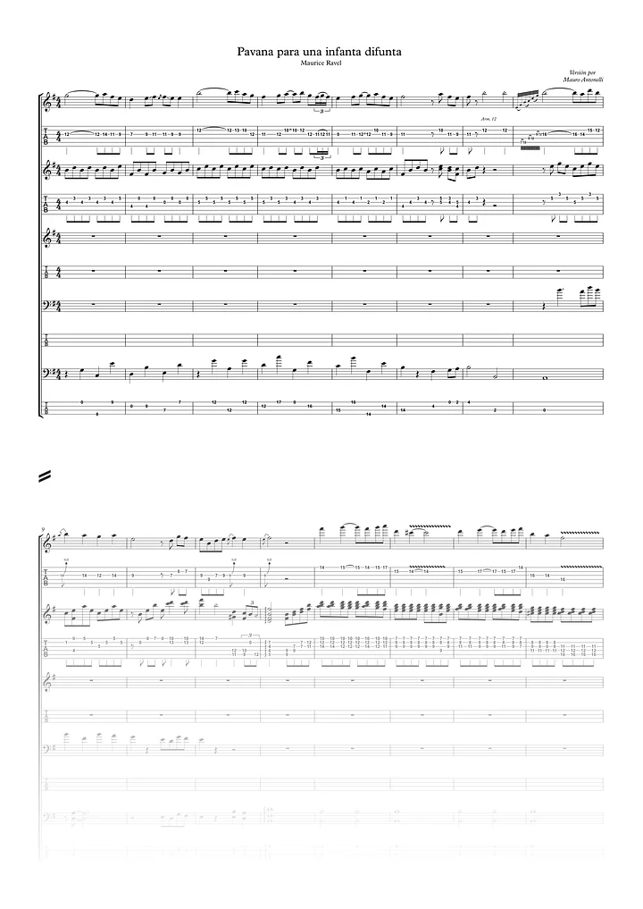 Pavana para una infanta difunta - Partitura + Tabs product image (2)