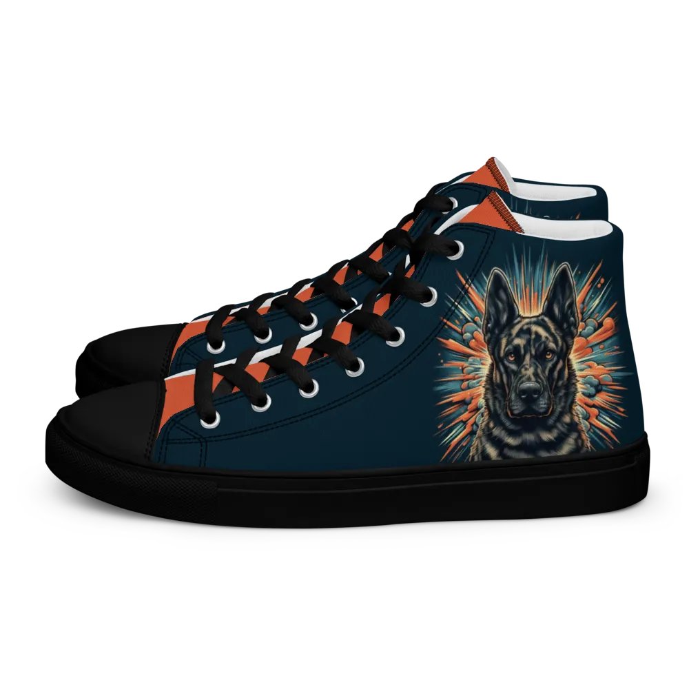 Dutch Shepherd Women's K9 Malinois Canvas High Tops product image (2)