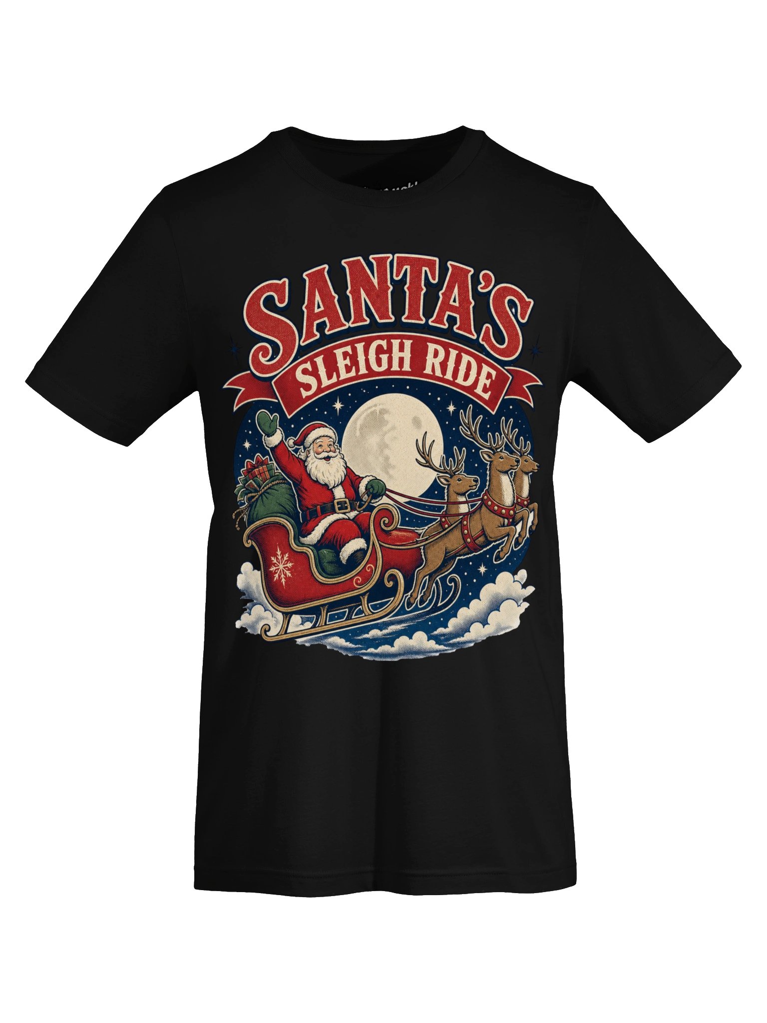Santa’s Sleigh Ride Christmas Tee product image (43)