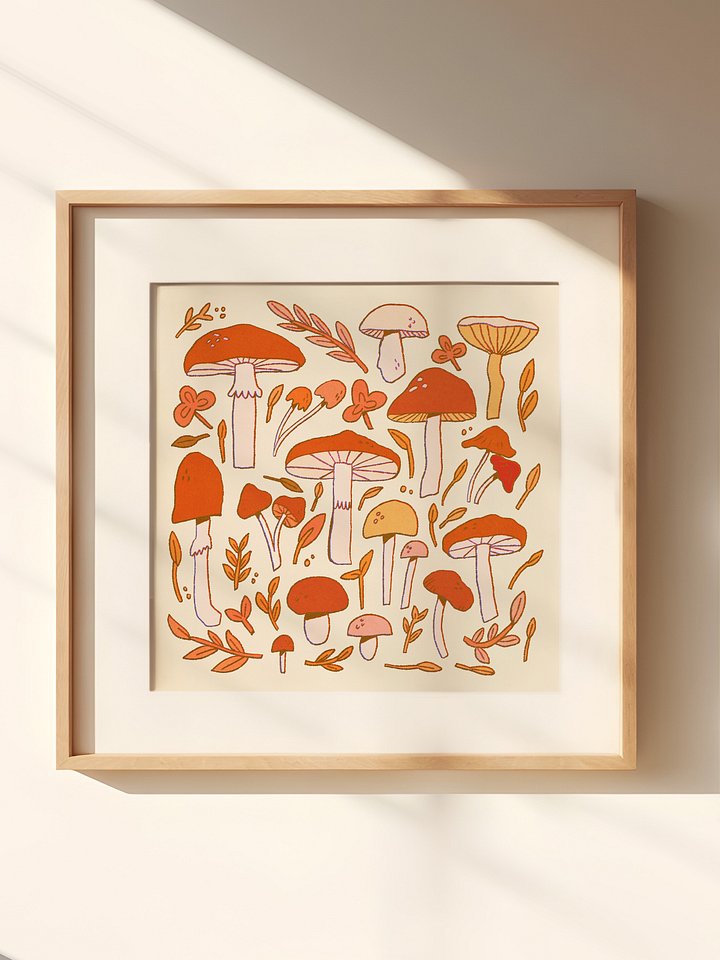 Mushroom Party Print product image (1)