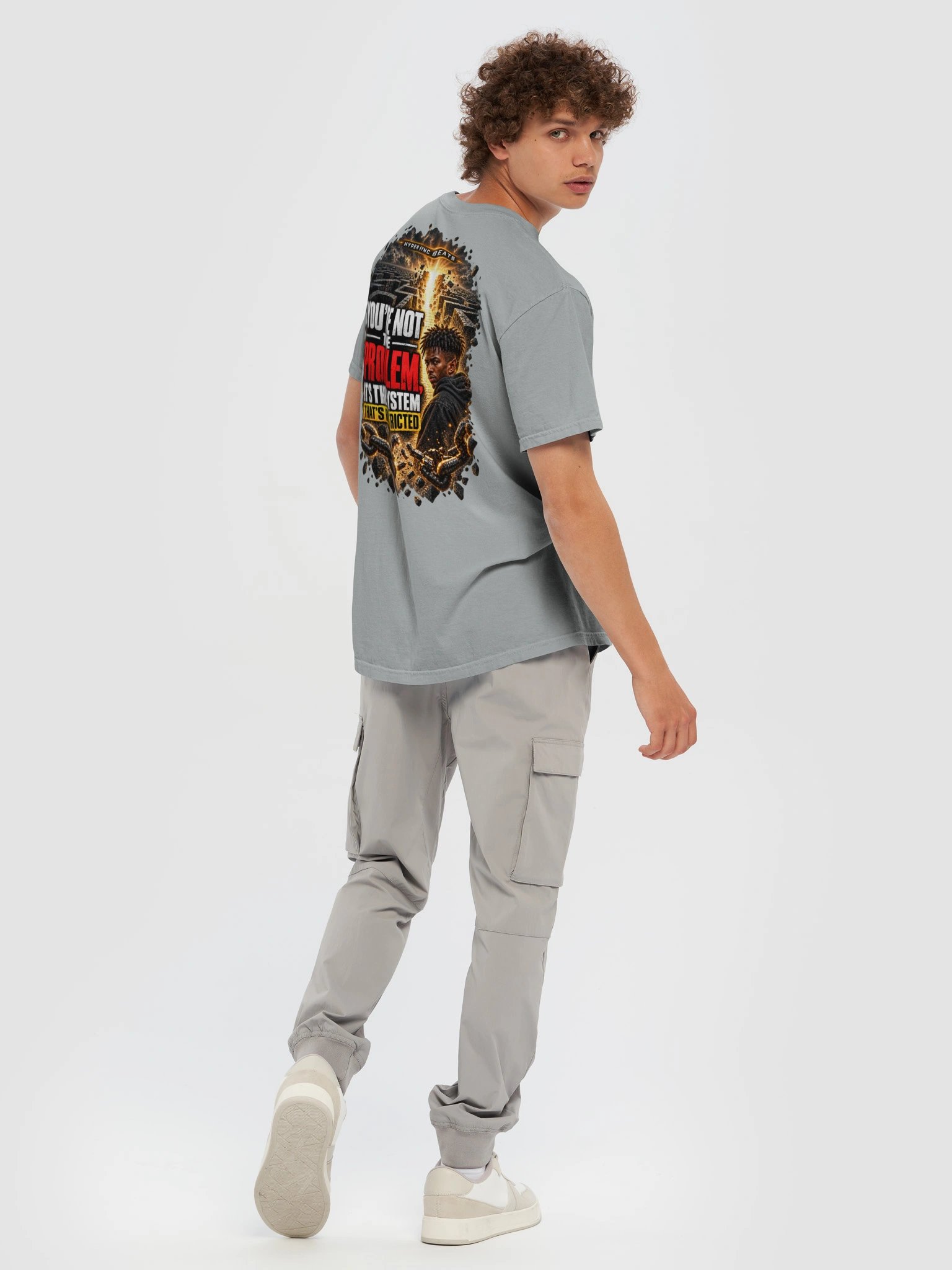 You’re Not the Problem, It’s the System That’s Restricted—Hyper Sync Beats Premium Heavyweight T-Shirt product image (188)