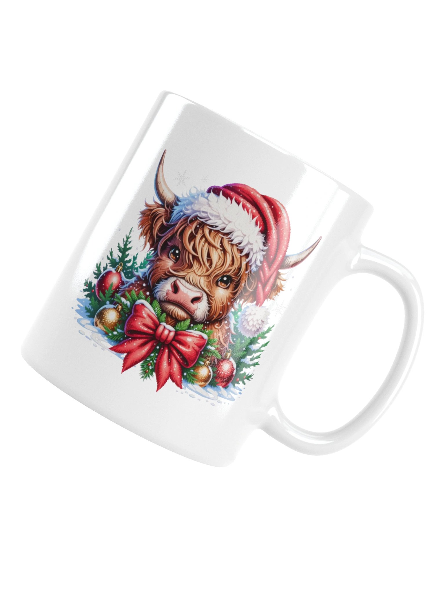 Santa Hat Highland Cow Coffee Mug product image (16)