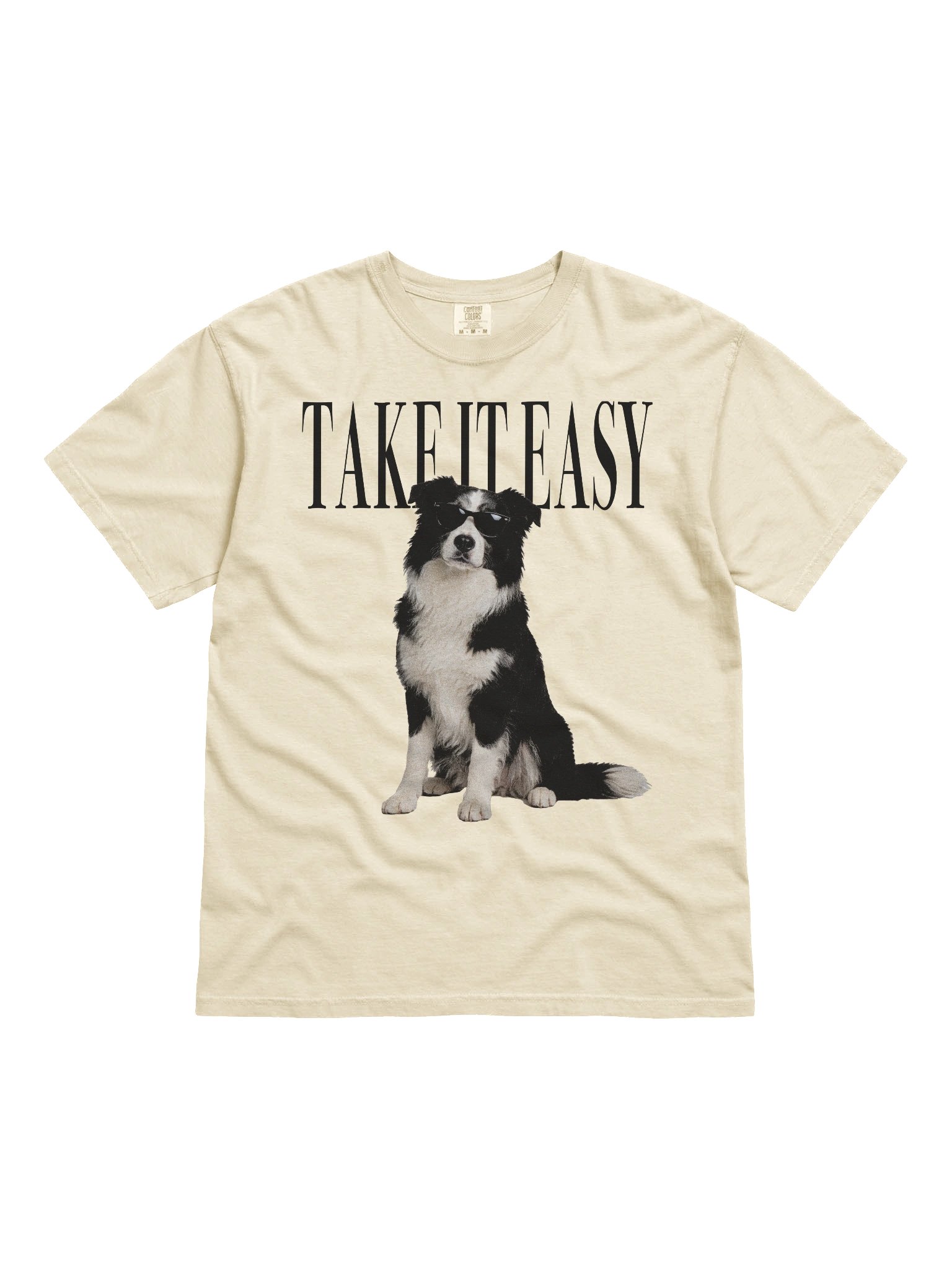 Take It Easy '90s Pop Vintage-Style T-Shirt for Border Collie Lovers product image (4)