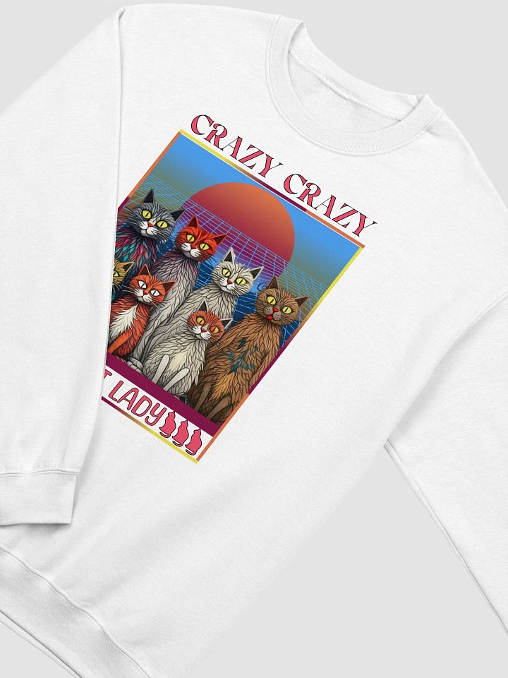 Crazy Crazy Cat Lady Whimsical Sunset Crewneck product image (22)