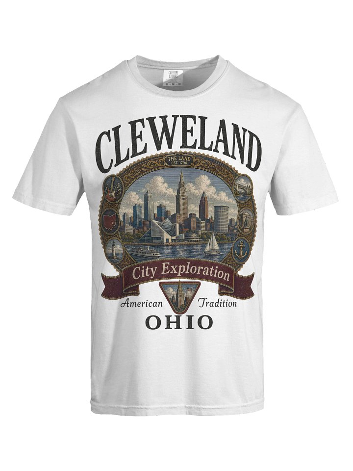 Vintage Cleveland Shirt, Ohio Graphic Tee, Comfort Colors 1717 Lake Erie Travel Souvenir T-Shirt product image (2)
