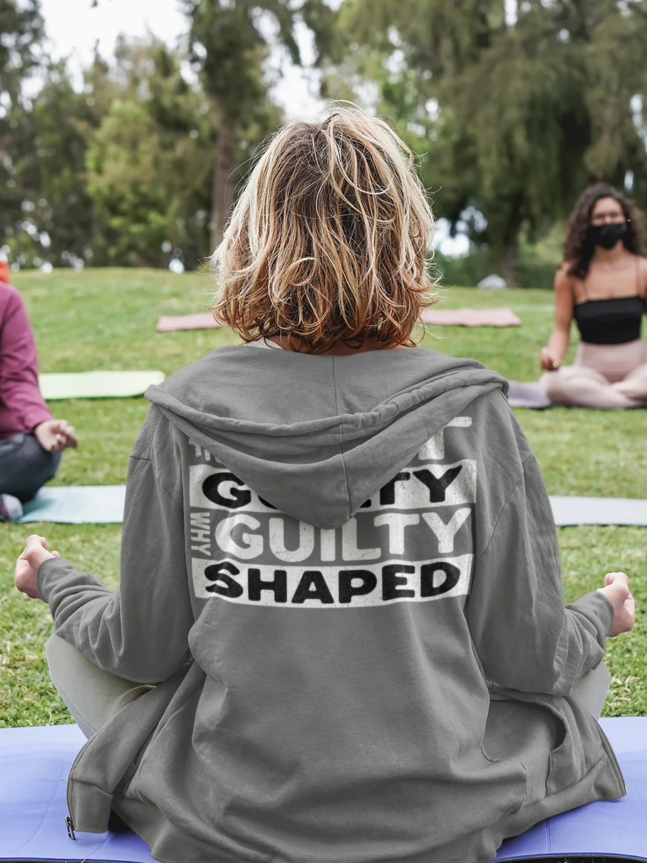 If Not Guilty, Why Guilty Shaped Zip Hoodie product image (33)