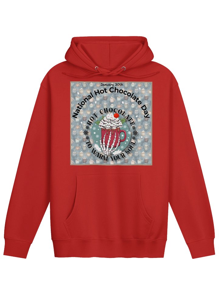National Hot Chocolate Day Skeleton Hand Light Pull Over Hoodie with Pocket product image (13)