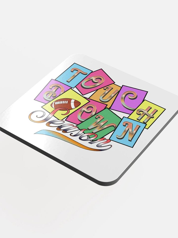 Touchdown Season Glossed Cork Coaster product image (1)