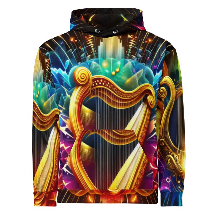 Harp Musical Instrument - All-Over Unisex Hoodie #7 product image (1)
