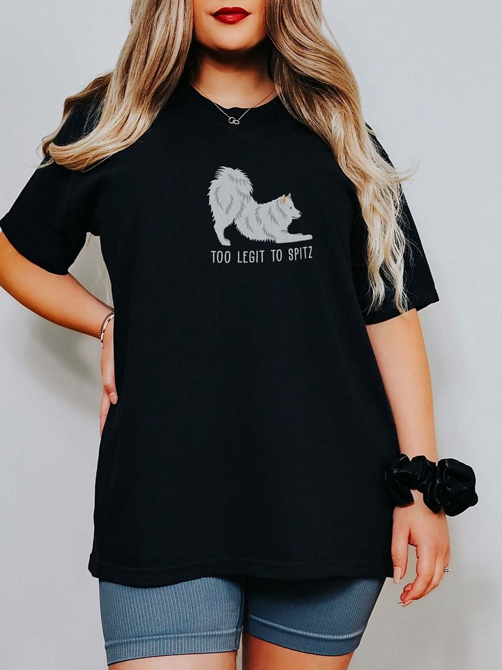 Too Legit to Spitz T-Shirt(Embroidered) of an American Eskimo Dog product image (2)
