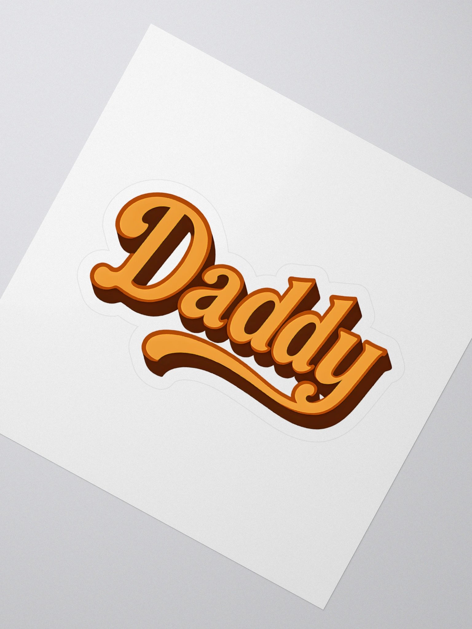 Retro Daddy Typography Design - Vintage Bold Script Style Sticker product image (2)