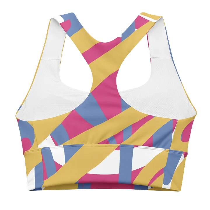 Retro Vibe Crop Top – Geometrisches Linien-Design product image (2)