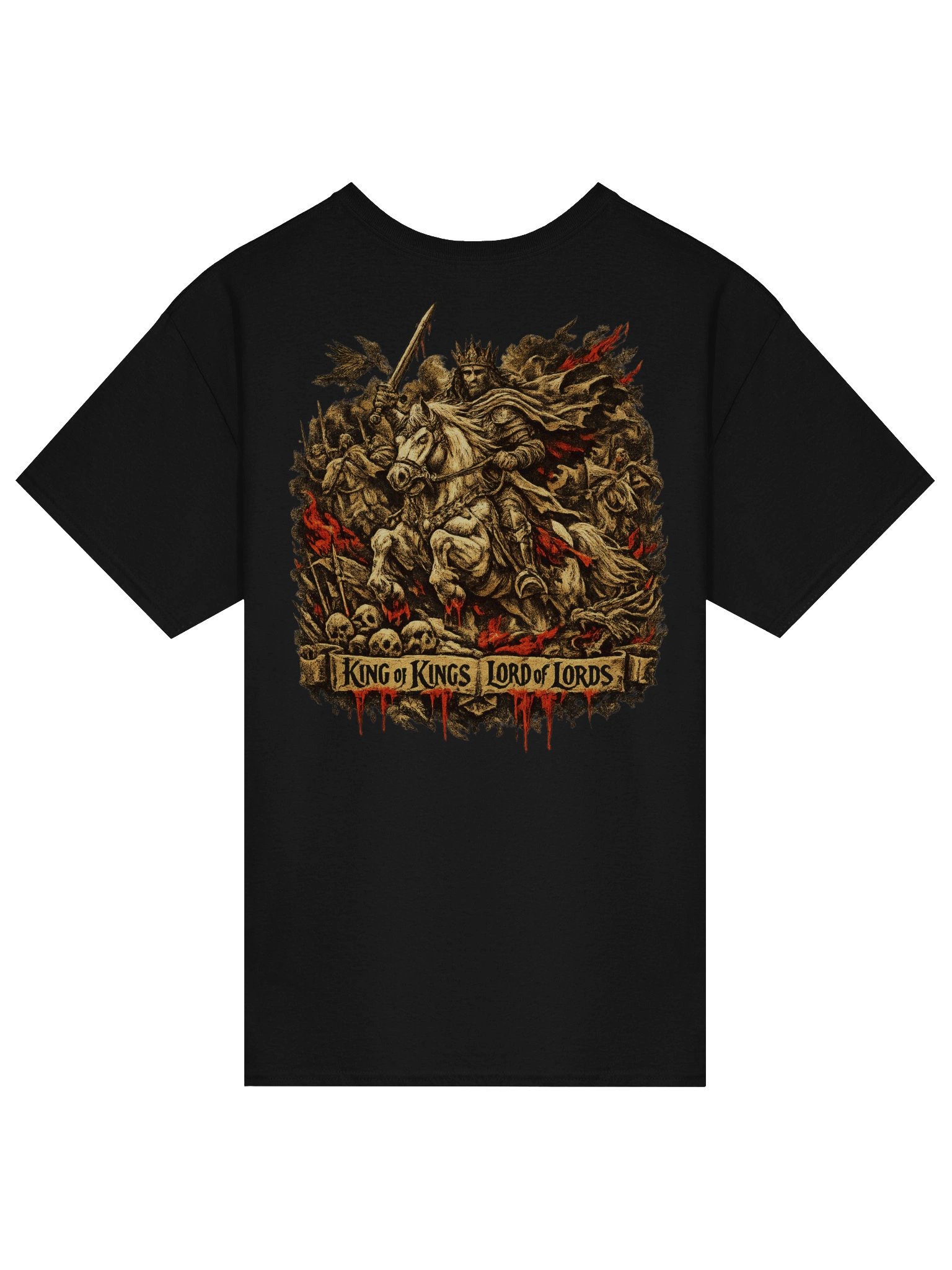 King of Kings T-Shirt, Revelation 19 Lord of Lord Tee, Prophetic Jesus Christ Return Graphic Shirt product image (7)