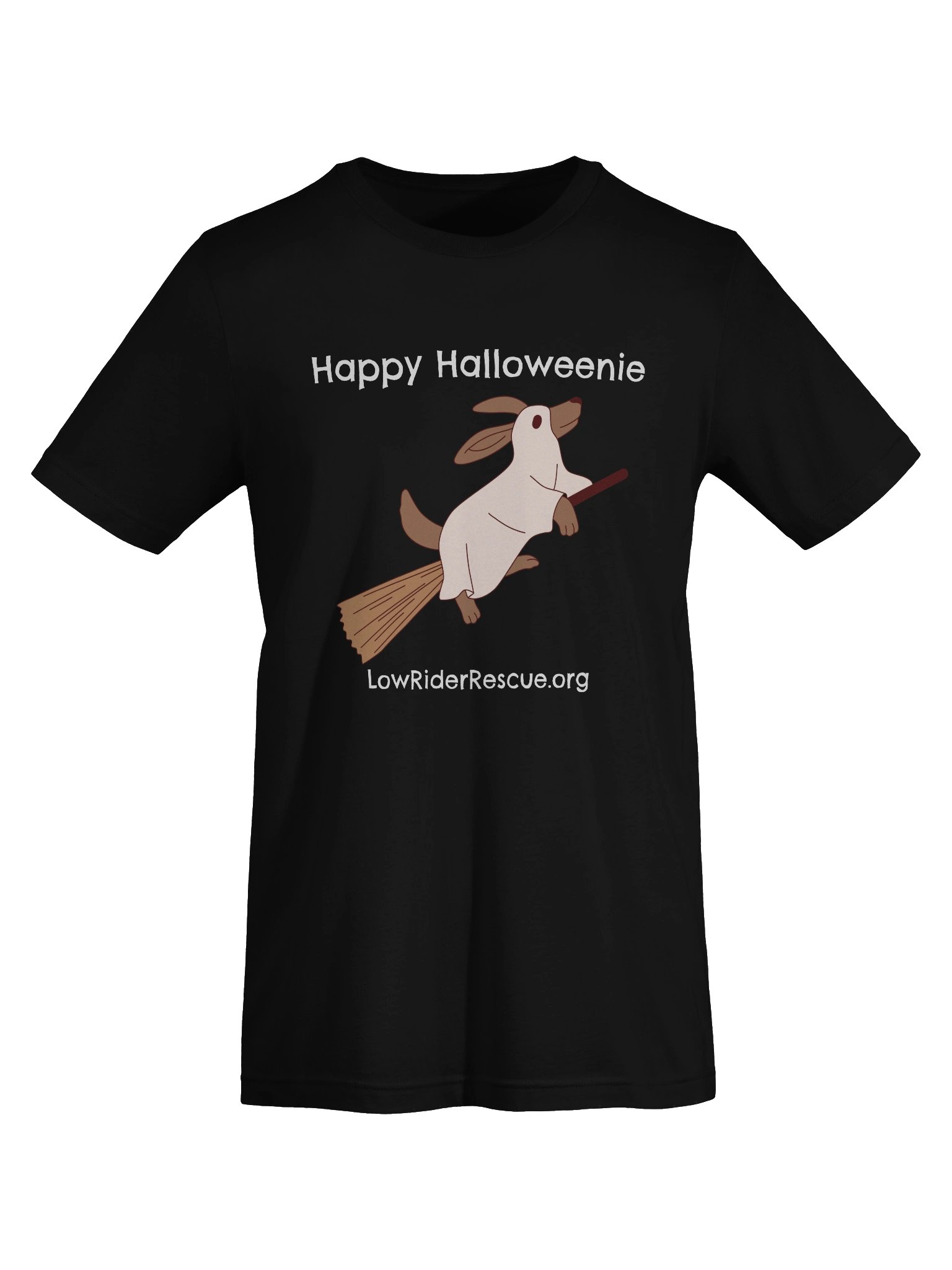 Dachshund Ghost on Broom Halloweenie T product image (43)