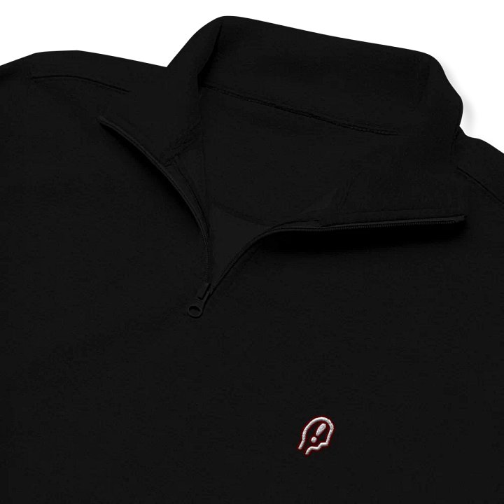 EXCLAIMING MENTALLY (burgundy and white design) embroidered quarter zip product image (1)