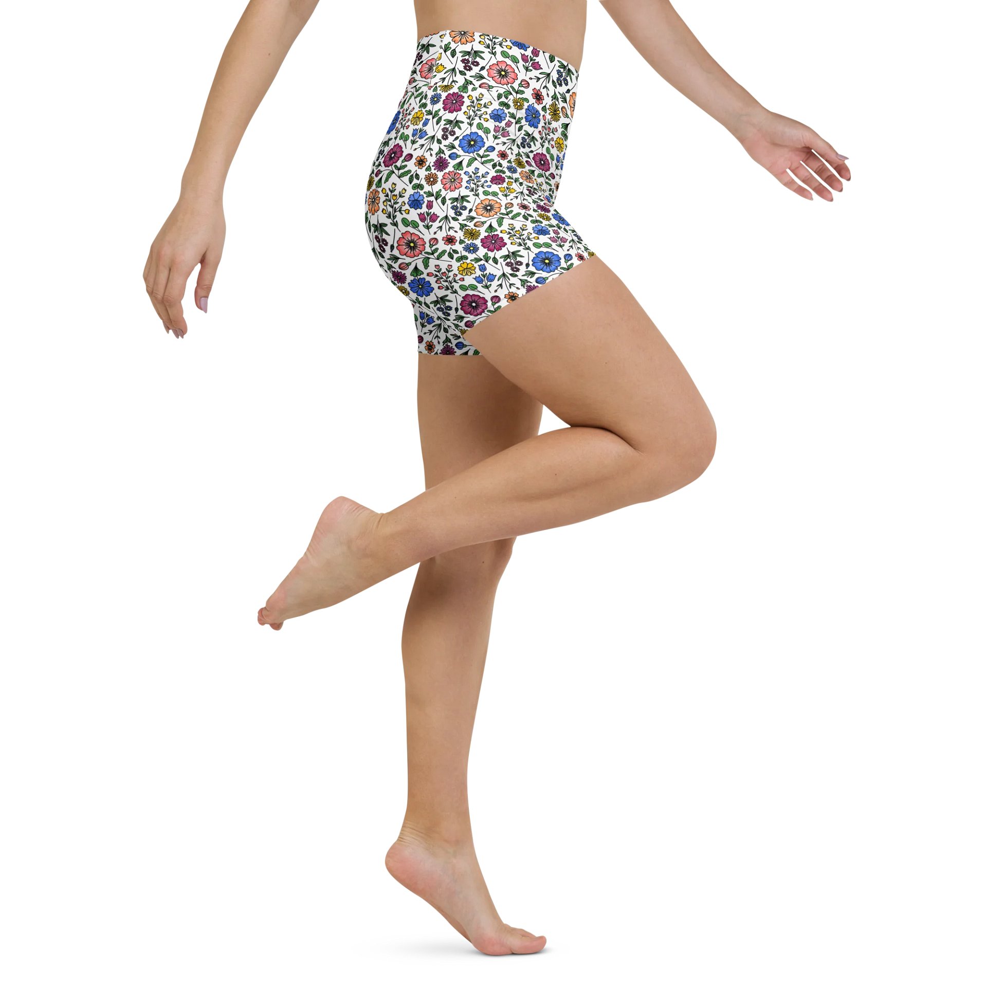 Floral Yoga Shorts – High-Waisted, Breathable & Confident Fit product image (6)