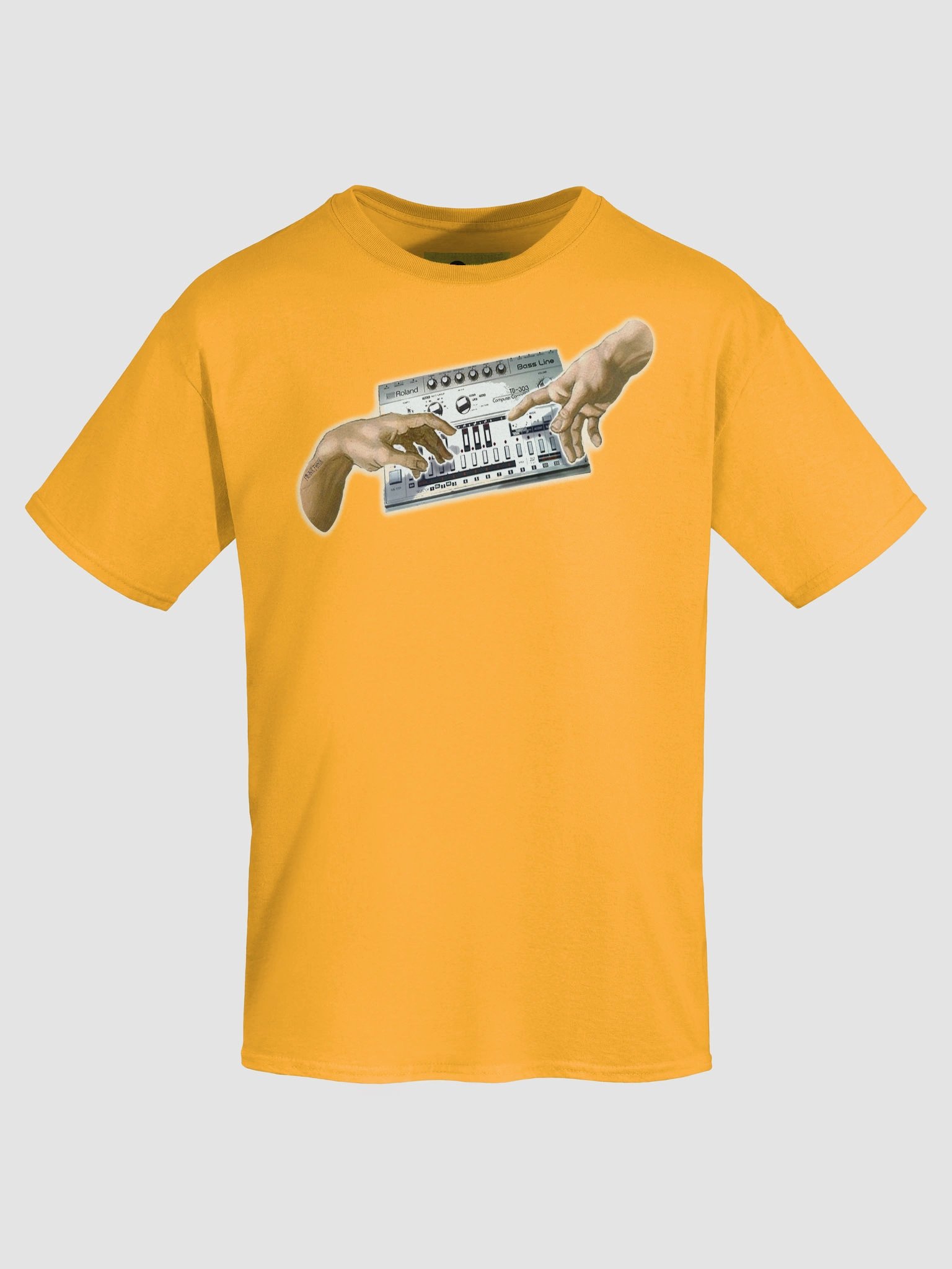 The creation (tb-3-0-3 tribute), classic synth Tribute by Frank Fonik, Techno EDM Unisex t-shirt product image (7)