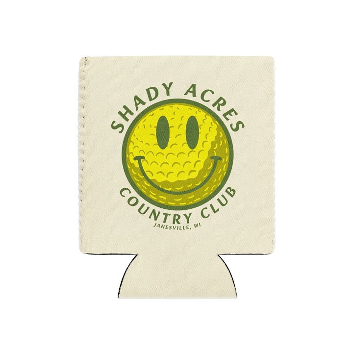 Smiley Golf Ball Coozie Can Cooler product image (1)