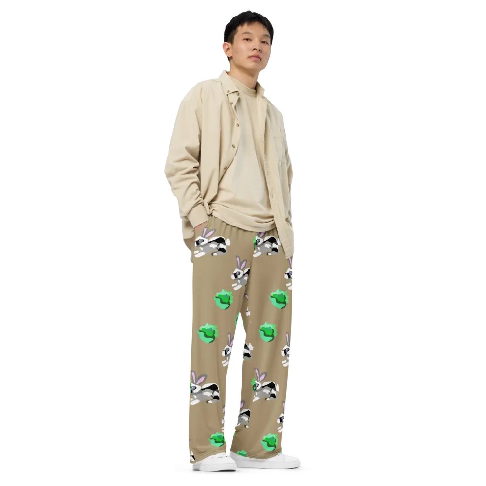 Bunnies Pattern Wideleg Pants product image (3)
