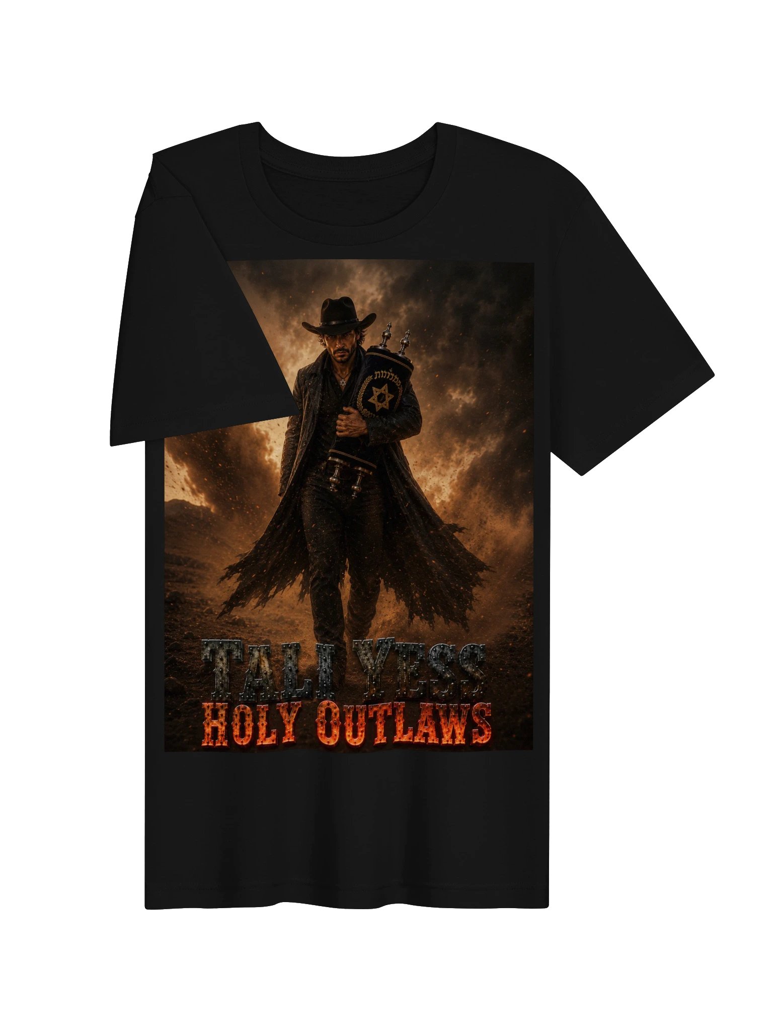 Tali Yess Holy Outlaws — Pose 7 Black T-Shirt product image (3)
