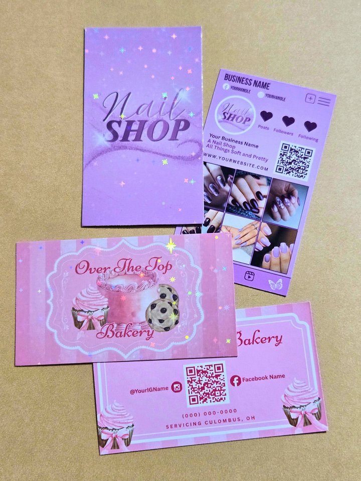 Holographic Overlay Front Business Cards - Double Sided - 15 pt. product image (1)