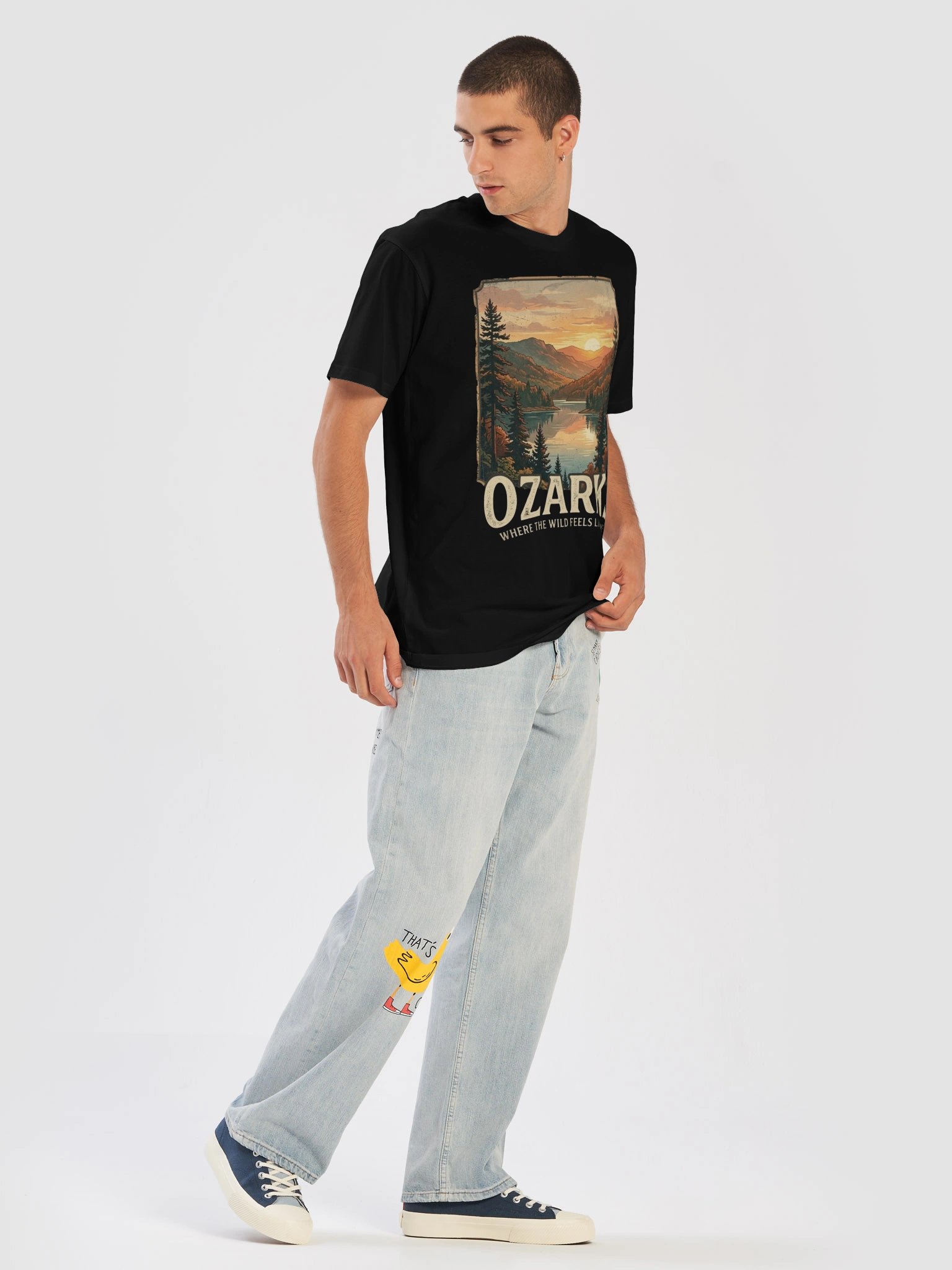 Ozarks Sunset Vintage Outdoor T-Shirt product image (6)