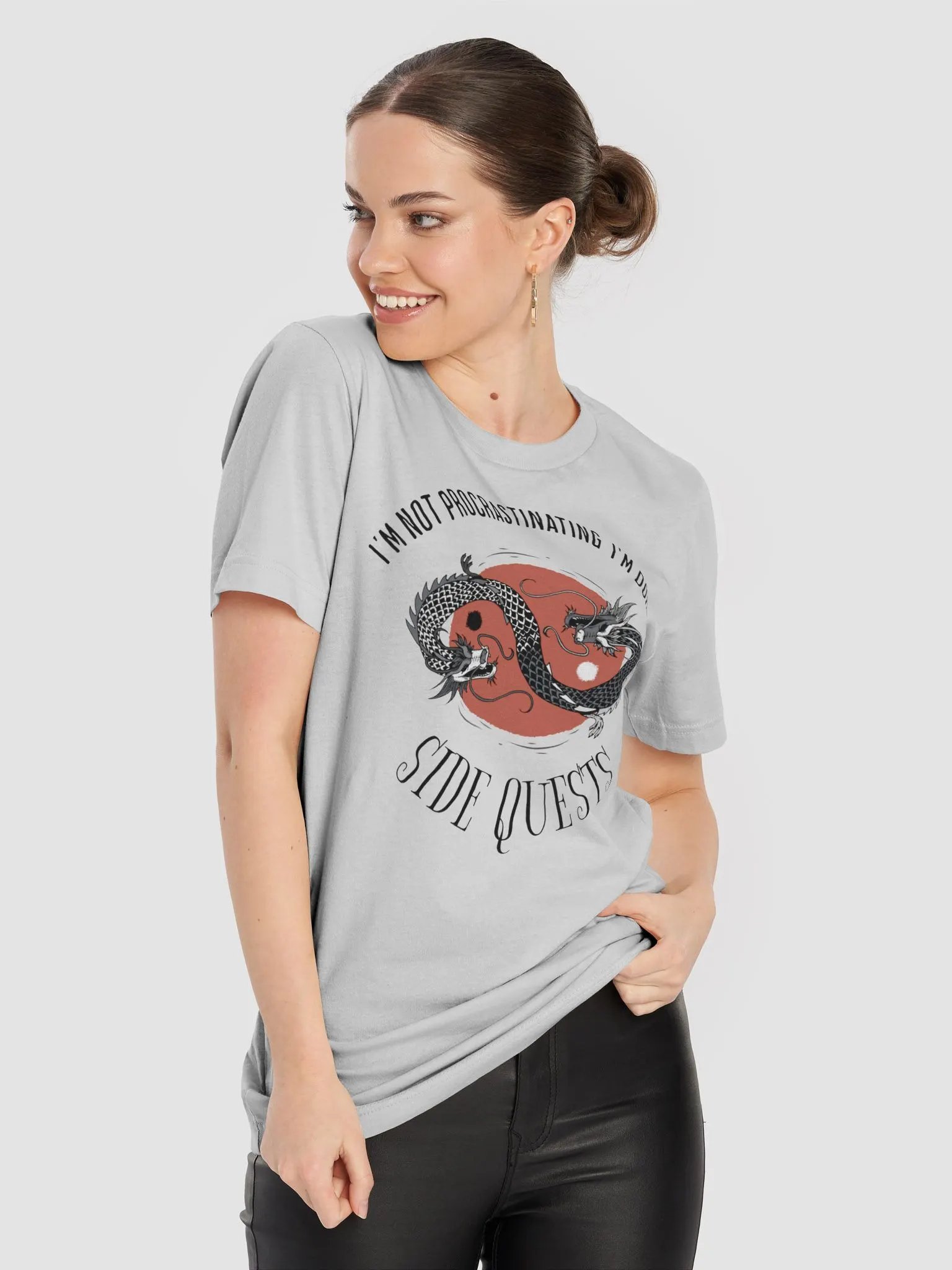 Dragon Yin-Yang Stop Procrastinating Premium T-Shirt product image (57)