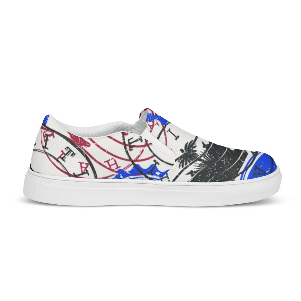 Haiti Stamp Women's Slip-On Shoes product image (7)