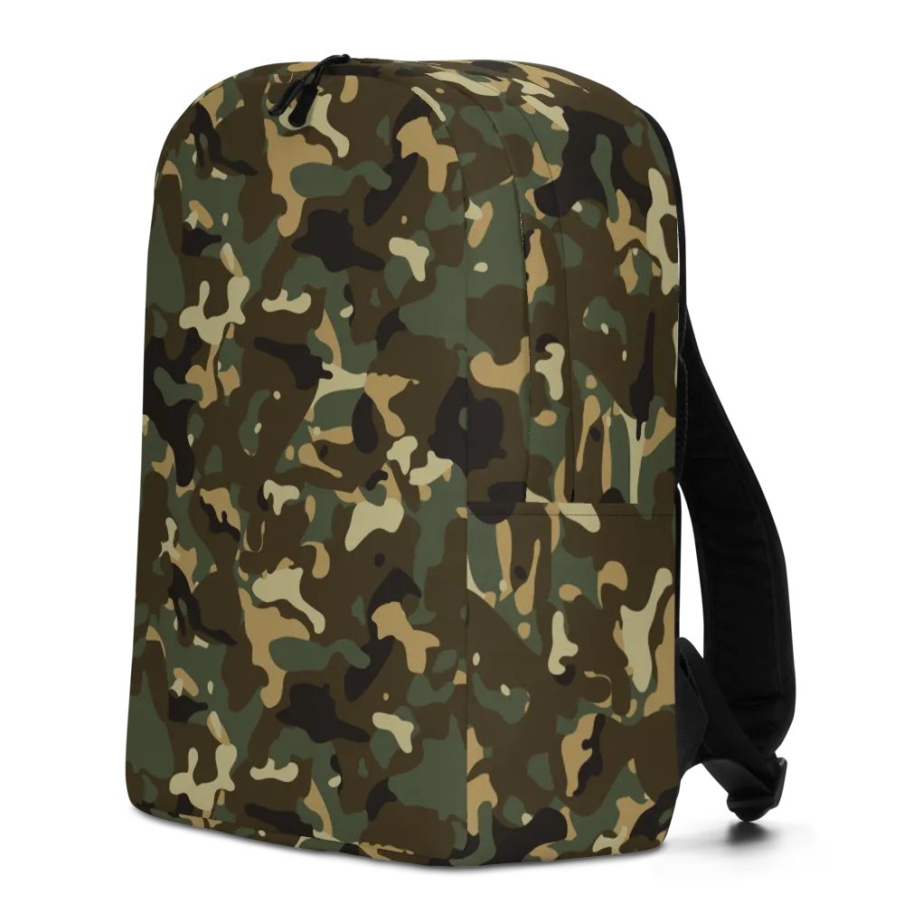 Military Green Camouflage All-Over Print Minimalist Backpack product image (5)