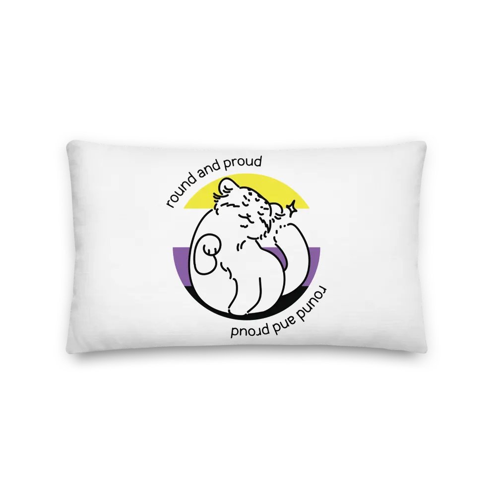 Round and Proud Manul Nonbinary Version - Pillow product image (2)
