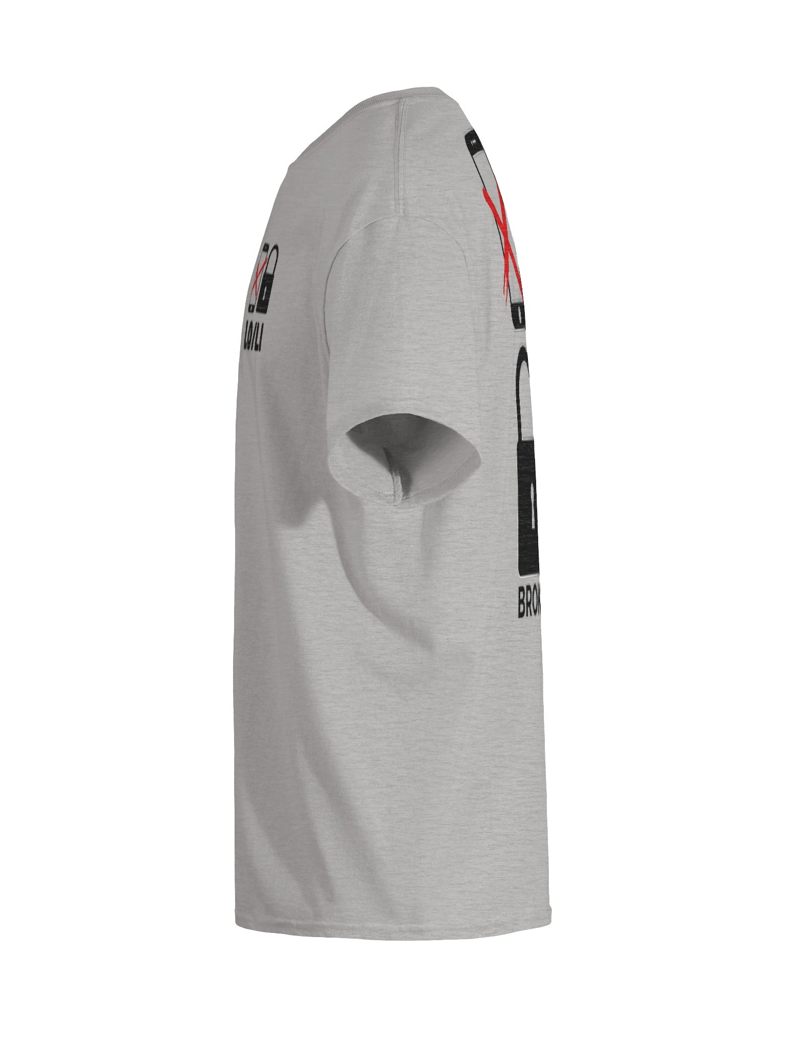 Log Off Lock In T Shirt Black Letters product image (11)