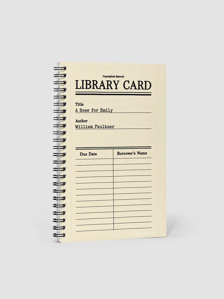 A Rose for Emily Library Card Notebook product image (1)
