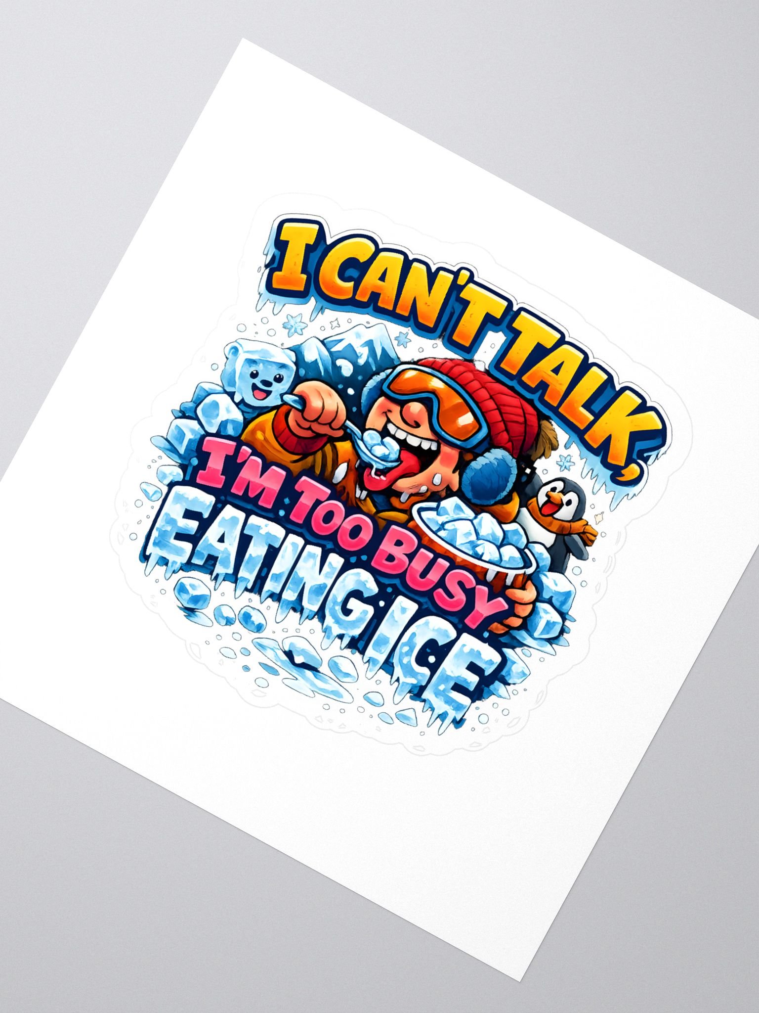 Eating Ice Sticker product image (2)