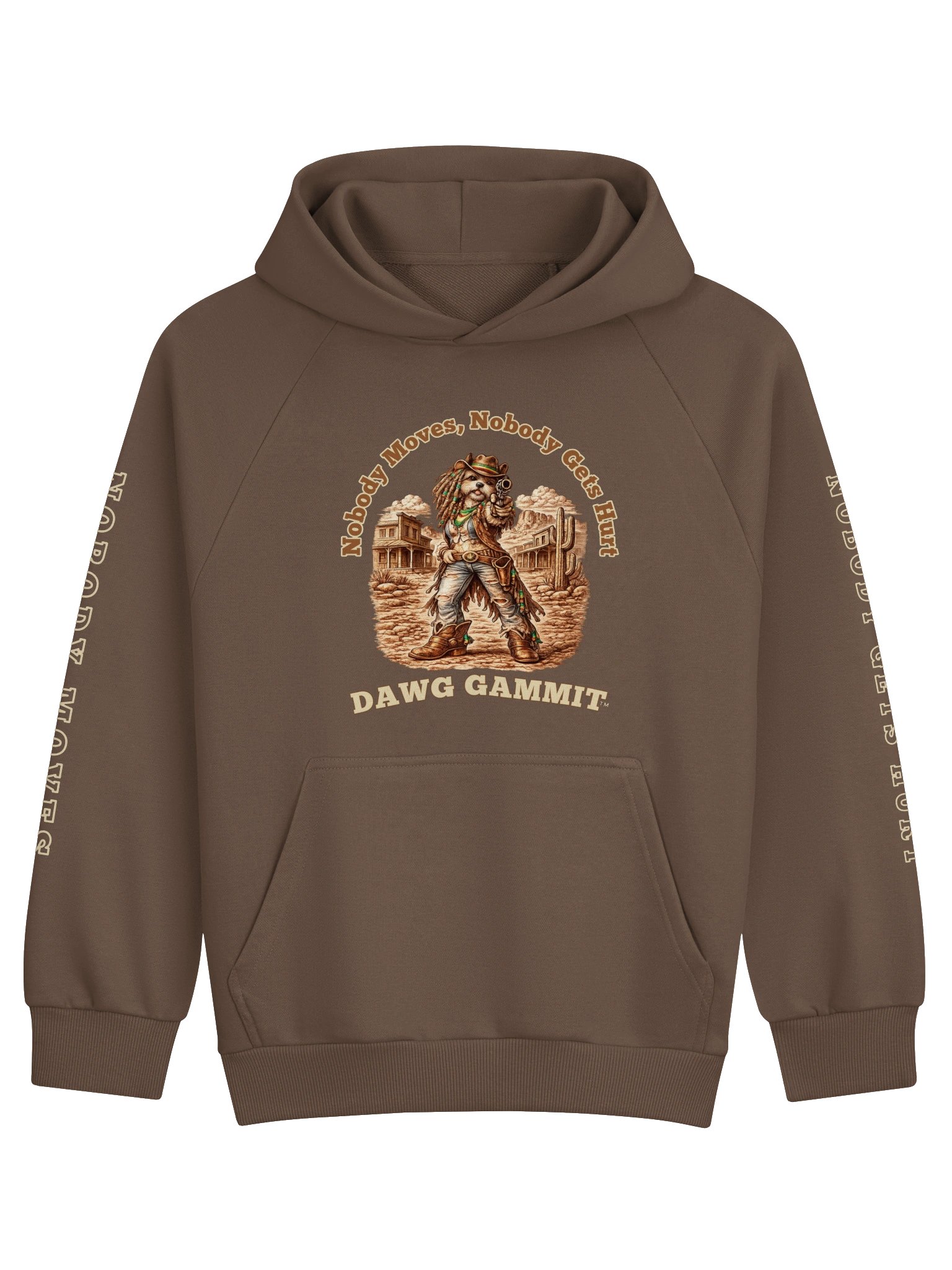 DAWG GAMMIT™ SUPER HEAVYWEIGHT SHIH TZU BROWN HOODIE product image (1)