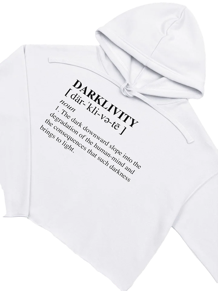 DARKLIVITY Definition Crop Hoodie | White product image (2)