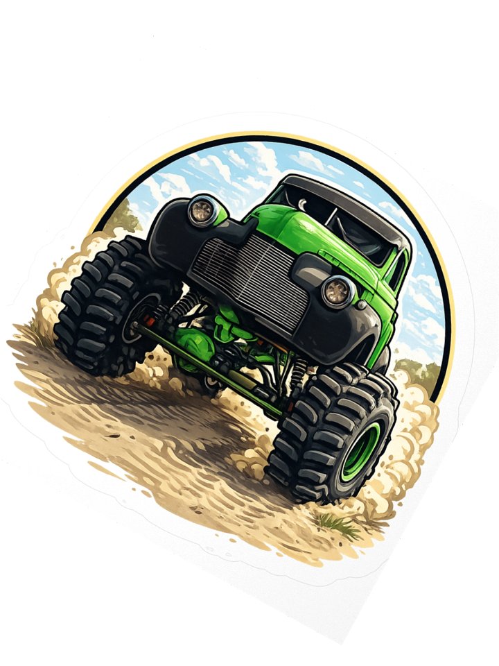 Vintage 1940 Monster Truck Kiss-Cut Stickers product image (2)