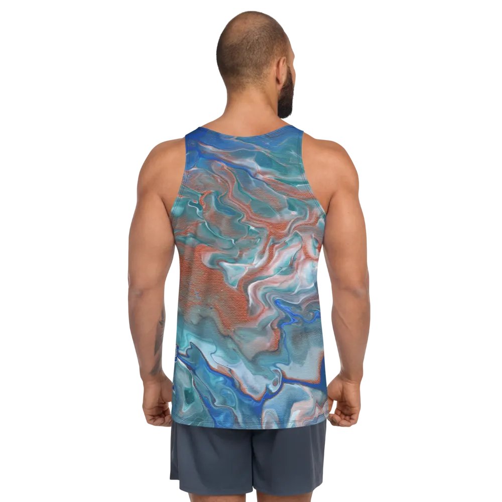 Metallic Orange Fluid Acrylic Tank Top product image (2)