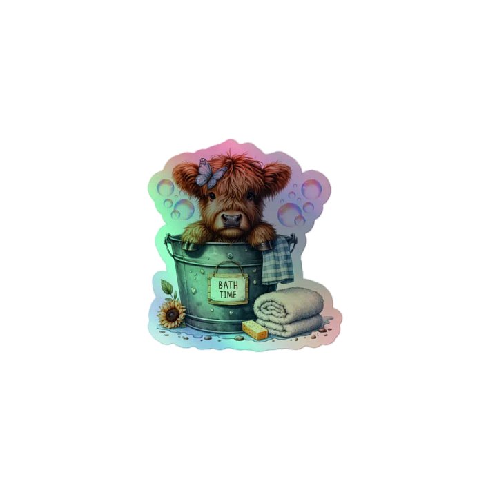Highland Bath time Sticker product image (1)