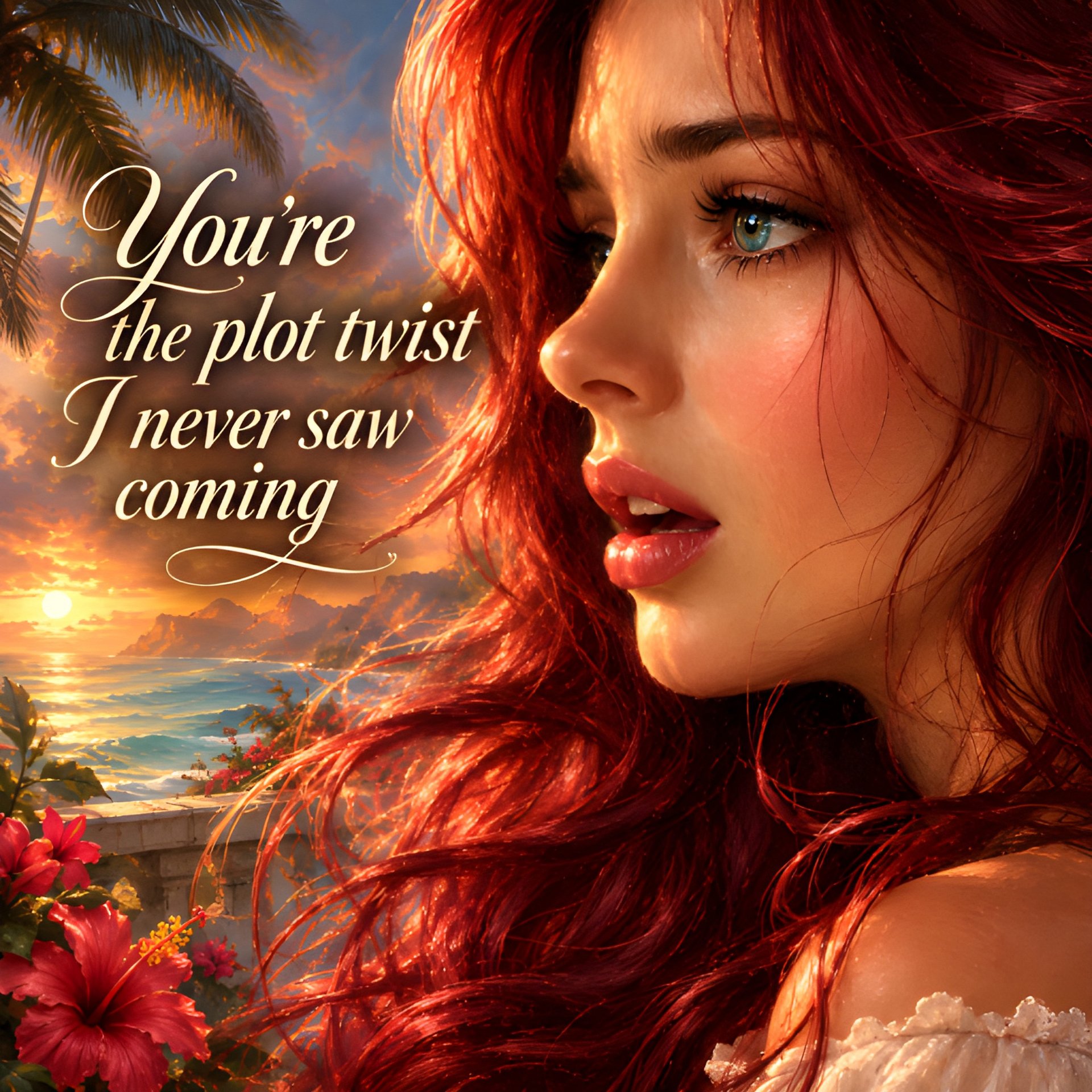Plot Twist Quote - 8K Romantic Tropical Wall Art JPG 300DPI product image (2)
