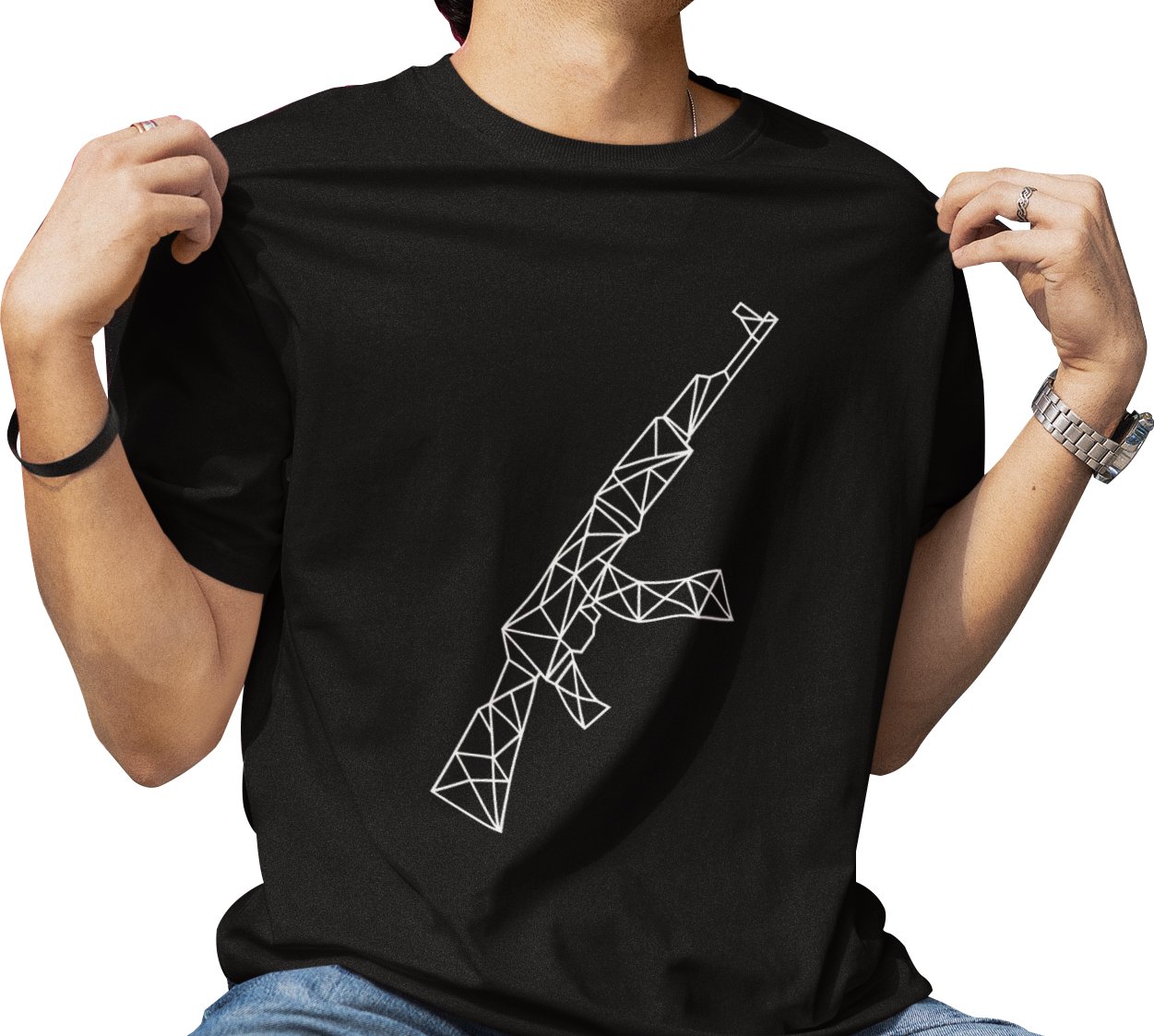 AK-47 illusion T-shirt product image (2)