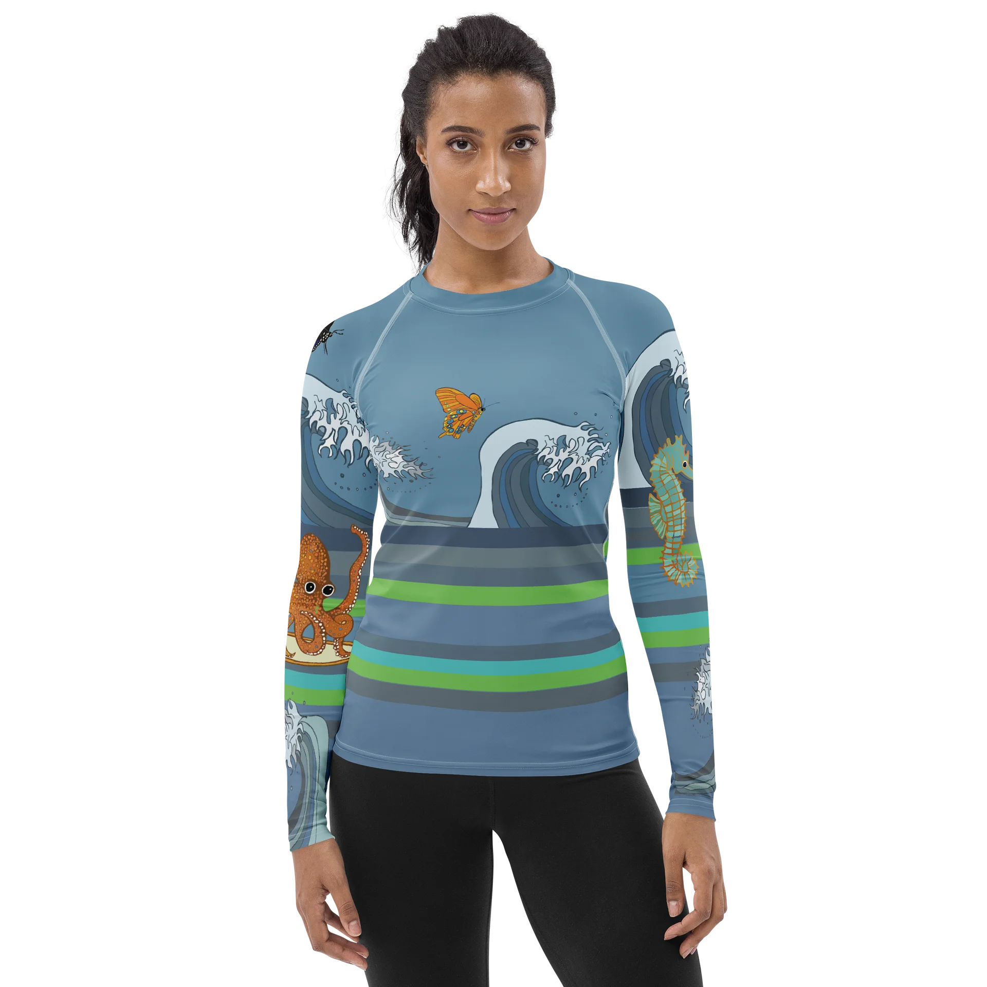 Octopus Wave Women's Rash Guard product image (1)