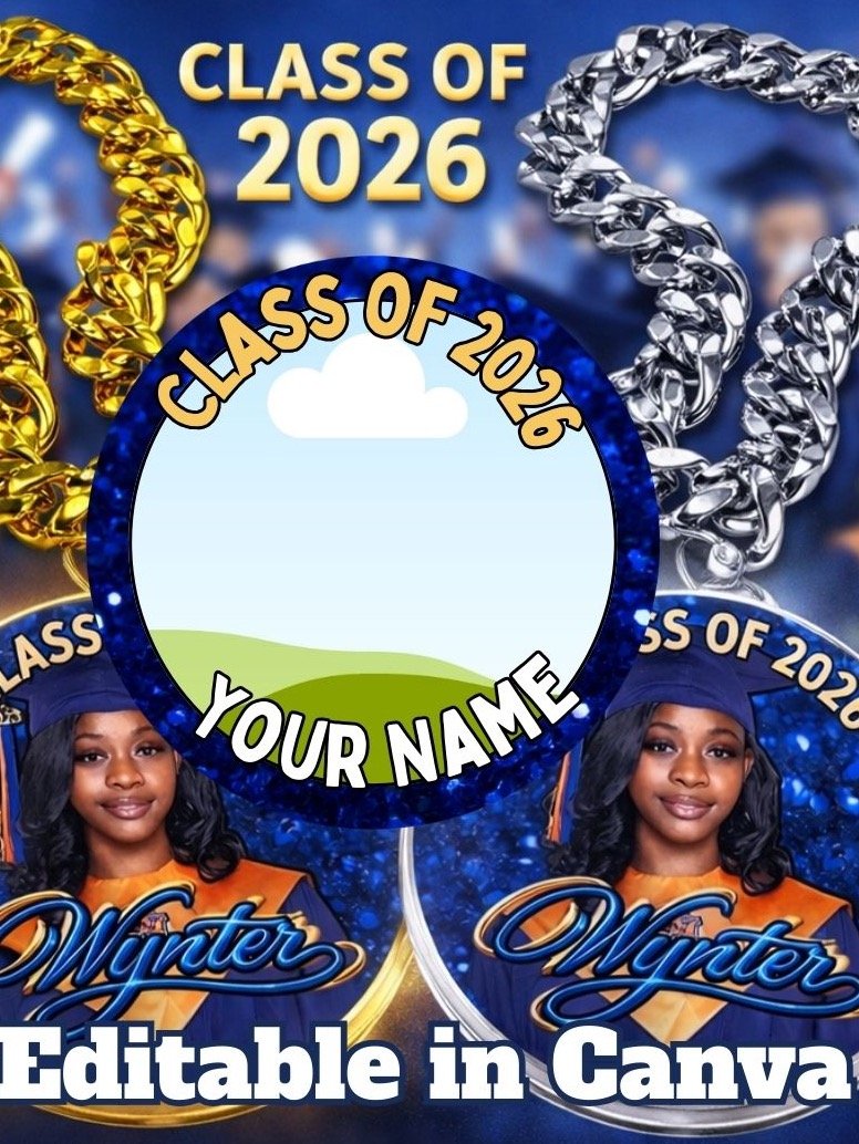 Hip-Hop Class of 2026 Grad Medallion and Coaster Templates product image (1)