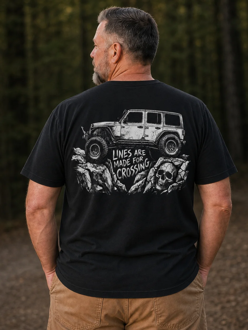 Lines Are Made for Crossing Back-Print Graphic Tee product image (1)