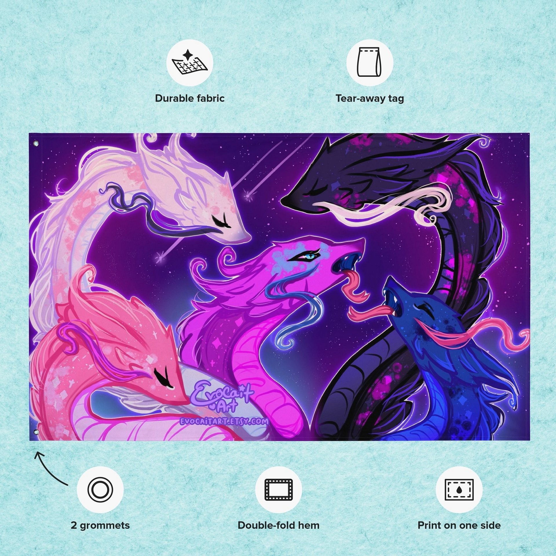 Fantasy Hydra Genderfluid Subtle Pride Flag product image (2)