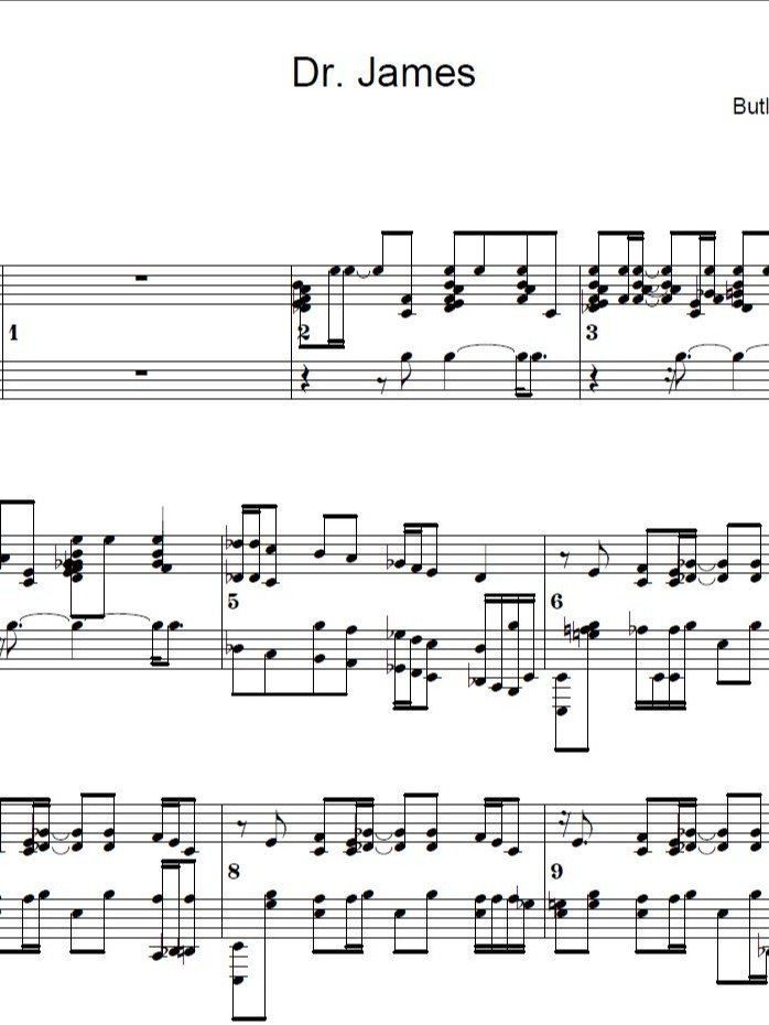 Dr. James - Piano sheet music product image (1)