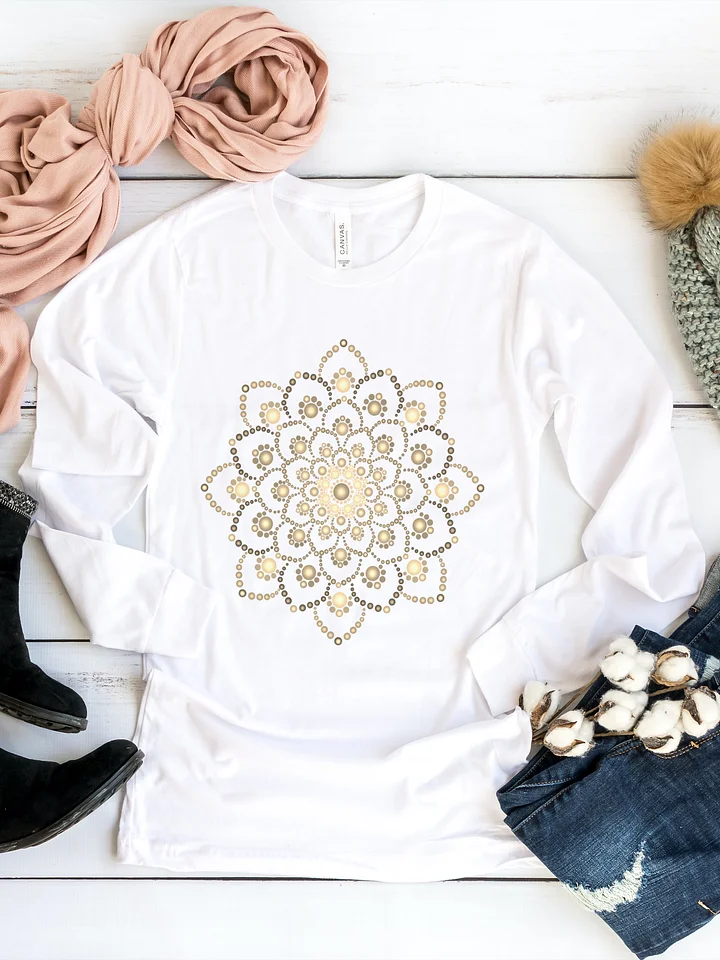 Golden-Brown Mandala Long Sleeve T-Shirt product image (1)