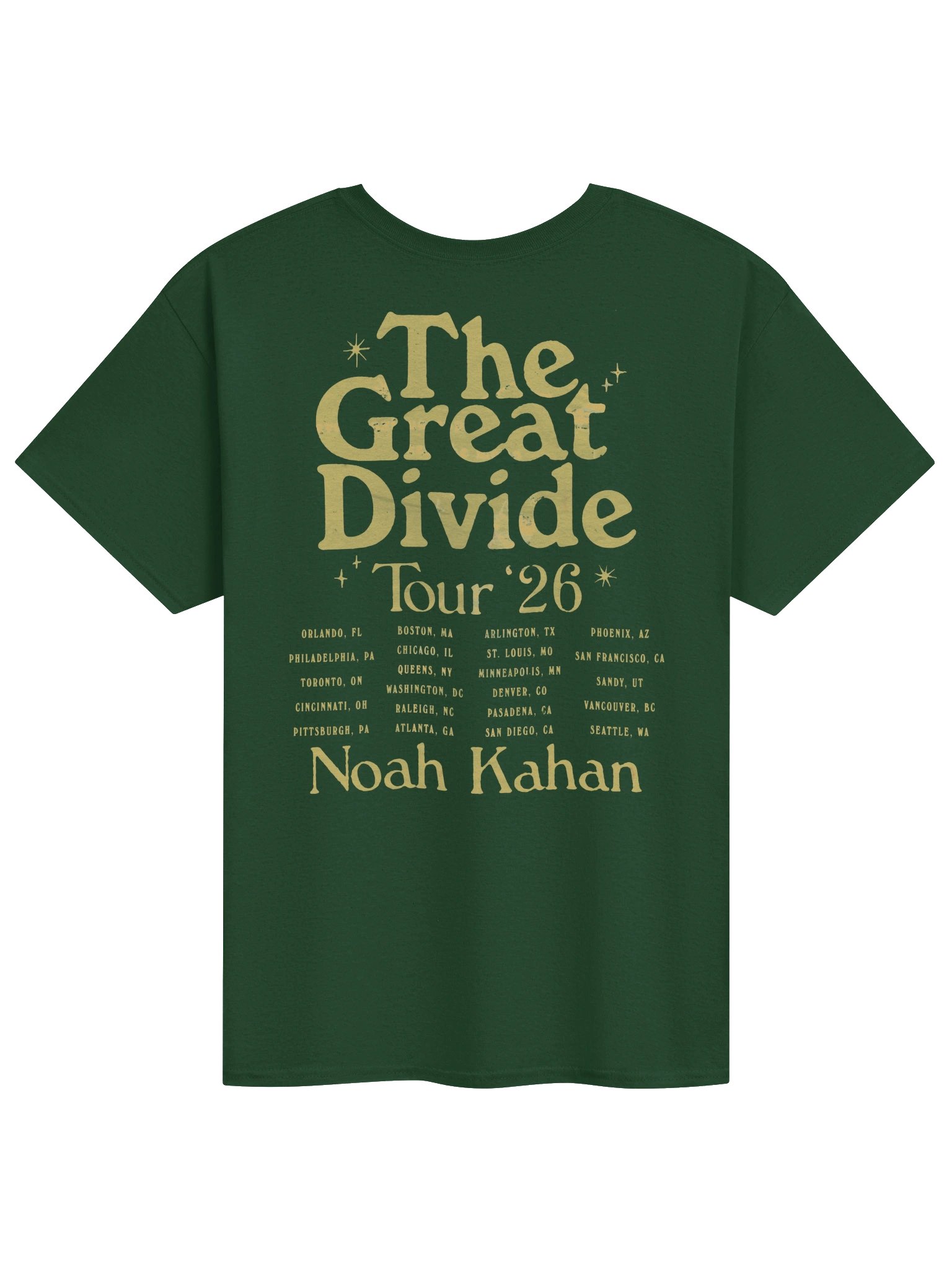 Noah Kahan The Great Divide Tour 2026 Tshirt product image (2)
