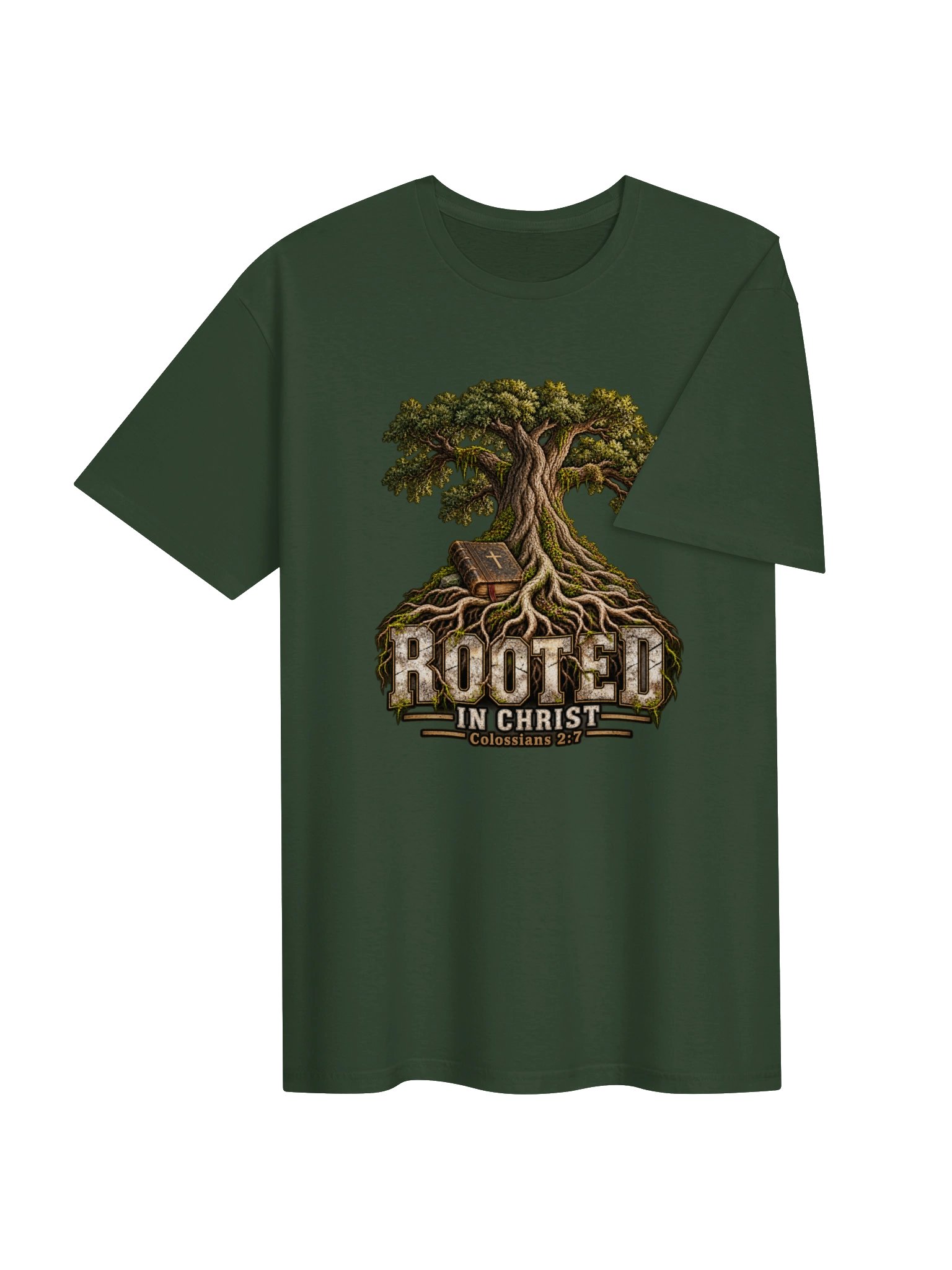 Rooted in Christ Tree Tee | Colossians 2:7 product image (24)